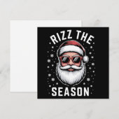 シーズンをリズでシリークリスマスサンタ シーズンカード (正面/裏面)