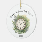 シーズンを満喫するタイム、ハーブ愛好家オーナメント セラミックオーナメント (左)