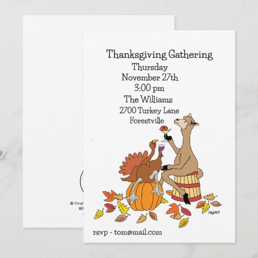 シーズンを祝おう 招待状 (正面/裏面)