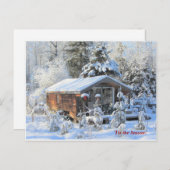 シーズンアップノースコテージウィンターホリデー ポストカード (正面/裏面)