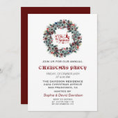 シーズンウィンターリースクリスマスパーティー 招待状 (正面/裏面)