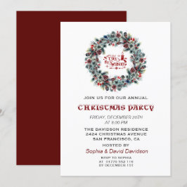 シーズンウィンターリースクリスマスパーティー 招待状