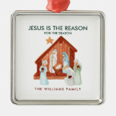 シーズンウォーターの色の理由 メタルオーナメント (正面)