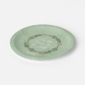 シーズンウォーターカラーリースクリスマスプレート ペーパープレート (アングル)