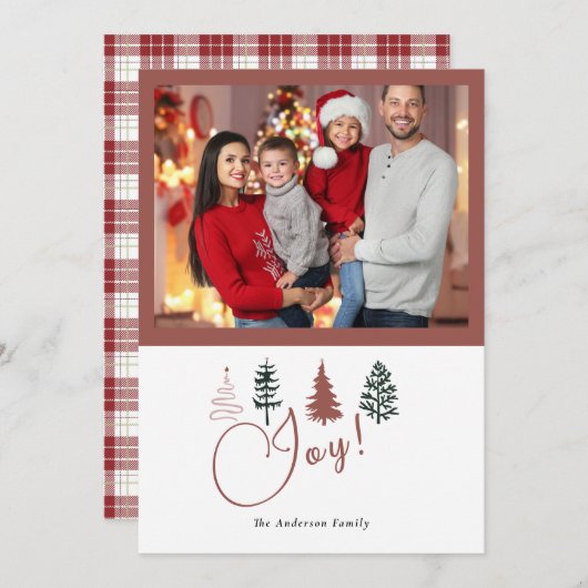 シーズンオブジョイホリデープレイドラブリーファミリーフォト シーズンカード (正面/裏面)