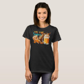 シーズンカボチャとスパイスサッカーハロウィー Tシャツ (正面フル)