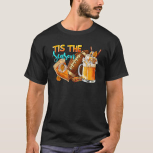 シーズンカボチャとスパイスサッカーハロウィー Tシャツ