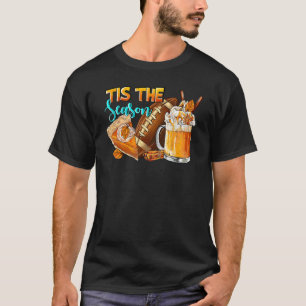 シーズンカボチャとスパイスサッカーハロウィー Tシャツ