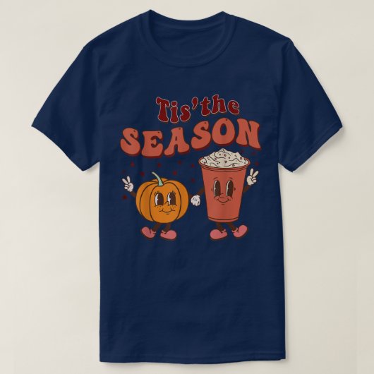 シーズンカボチャのスパイスコーヒー Tシャツ (デザイン正面)