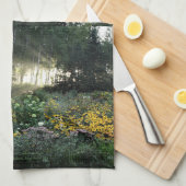 シーズンガーデンの太陽の光 キッチンタオル (四つ折り)