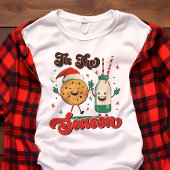 シーズンクッキーとミルクのクリスマスおもしろい トライブレンドＴシャツ