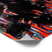 シーズンクラウンを着たイエスキリスト絵画抽象芸術 ポスター (角)