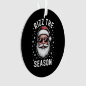 シーズンクリスマスサ間抜けンタをリズおもしろいする オーナメント (正面)
