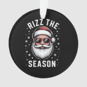 シーズンクリスマスサ間抜けンタをリズおもしろいする オーナメント (正面)