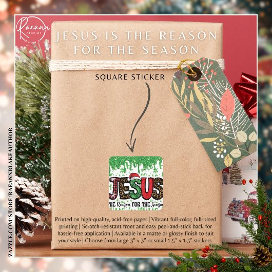 シーズンクリスマスステッカーの理由 スクエアシール