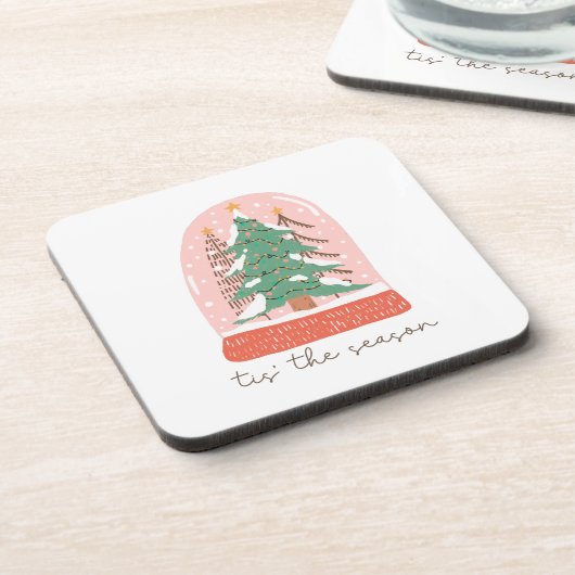 シーズンクリスマススノーグローブホリデー コースター (左側)