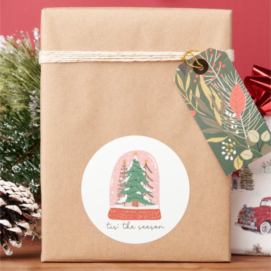 シーズンクリスマススノーグローブホリデー ラウンドシール (クリスマス)