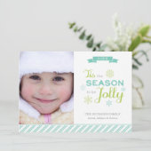シーズンクリスマスフォトホリデーフラットカード シーズンカード (スタンド正面)