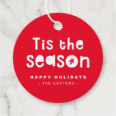 シーズンクリスマスプレゼントはっきりしたフェスティバル赤 フェイバータグ (正面)