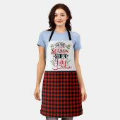 シーズンクリスマスホリデー エプロン (着用した状態)