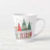 シーズンクリスマスモダンタイポグラフィ カフェラテマグ (右)