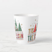 シーズンクリスマスモダンタイポグラフィ カフェラテマグ (正面)