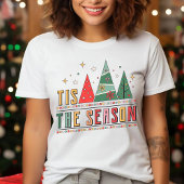 シーズンクリスマスモダンタイポグラフィ トライブレンドTシャツ