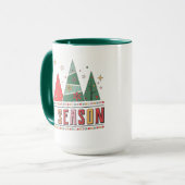 シーズンクリスマスモダンタイポグラフィ マグカップ (正面左)