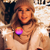 シーズングラディエントクリスマスピンのイエス理由 缶バッジ