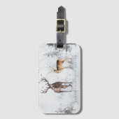 シーズングラーズクリスマスディアーイラストレーション ラゲッジタグ (正面縦)