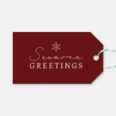 シーズングリーズカスタムラベルブランドクリスマスプレゼント ギフトタグ (正面(横))