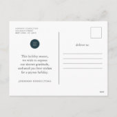 シーズングリーズモダンシンプルクリスマスツリー シーズンポストカード (裏面)