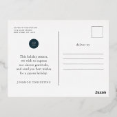 シーズングリーズモダンブエレガントルダマスク 箔シーズンポストカード (裏面)