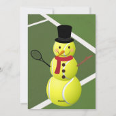 シーズングリーツテニスボール雪だるまクリスマス シーズンカード (裏面)