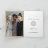 シーズングリーティングエレガント金ゴールドスクリプトビジネス シーズンカード (内部)