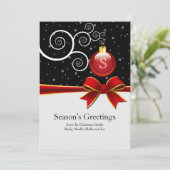 シーズングリーティングオーナメントモノグラムネームテンプレート シーズンカード (スタンド正面)