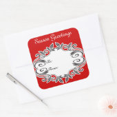 シーズングリーティングギフトラベル スクエアシール (封筒)