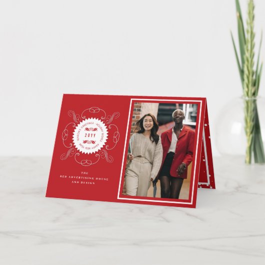 シーズングリーティングクラシックシール写真事業 シーズンカード (正面)