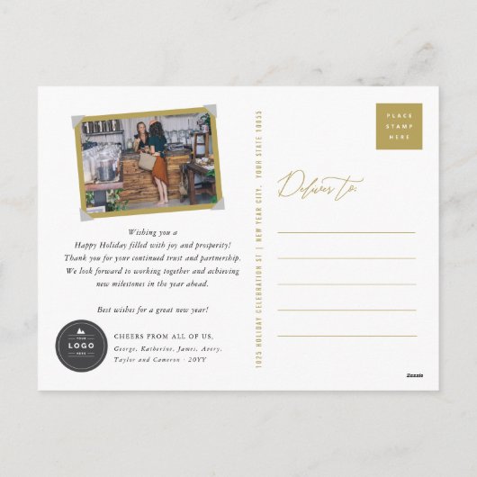 シーズングリーティングクラシックシール写真事業 シーズンポストカード (裏面)