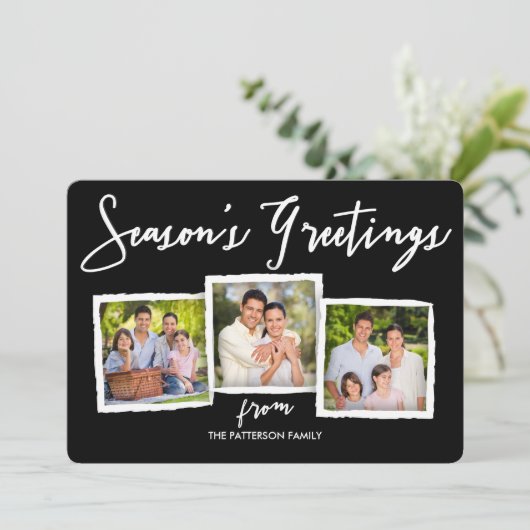 シーズングリーティングクラシックフォトコラージュカード シーズンカード (スタンド正面)
