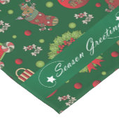 シーズングリーティングクリスマスジンジャーブレッドマン ショートテーブルランナー (コーナー)