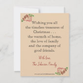 シーズングリーティングクリスマスラムグリーティングカード 招待状 (裏面)