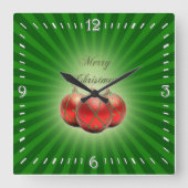 シーズングリーティングクロック スクエア壁時計 (正面)