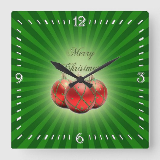 シーズングリーティングクロック スクエア壁時計 (正面)