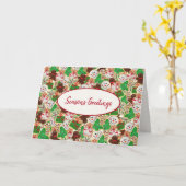 シーズングリーティングシュガークッキー カード (黄色い花)