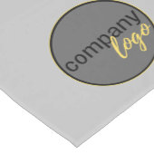 シーズングリーティングシルバーグレー金ゴールドビジネスロゴ ミディアムテーブルランナー (コーナー)