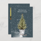 シーズングリーティングシンプルクリスマスツリー (正面/裏面)