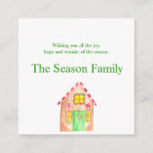 シーズングリーティングジンジャーブレッドハウス エンクロージャーカード (裏面)