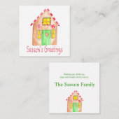 シーズングリーティングジンジャーブレッドハウス エンクロージャーカード (正面/裏面)