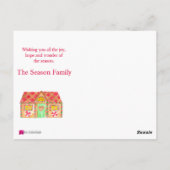 シーズングリーティングジンジャーブレッドハウス ポストカード (裏面)